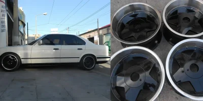 Ζάντα BMW θερμικό γυάλισμα πατούρας με ηλεκτροστατική βαφή