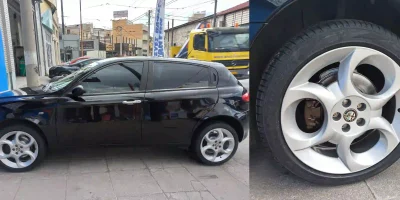 Alfa Romeo rim in Silver after electrostatic powder coating