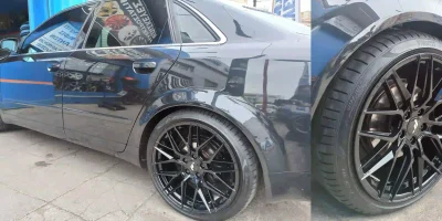 Audi - Ζάντα μαύρη | Ηλεκτροστατική Βαφή Ζαντών Καμίνια - 4
