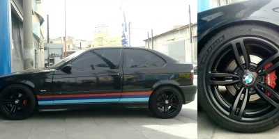 Ζάντα BMW βαμμένη μαύρο με ηλεκτροστατική βαφή - 4