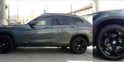Ζάντα BMW βαμμένη μαύρο με ηλεκτροστατική βαφή