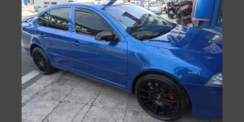 Ζάντα Skoda βαμμένη μαύρο με ηλεκτροστατική βαφή