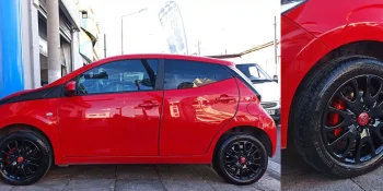 Ζάντα Toyota βαμμένη μαύρο με ηλεκτροστατική βαφή