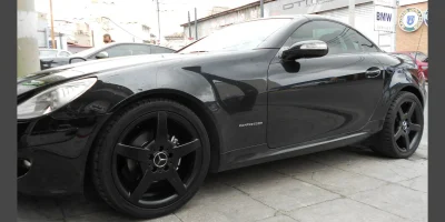 Ζάντα Mercedes βαμμένη μαύρο με ηλεκτροστατική βαφή - 5