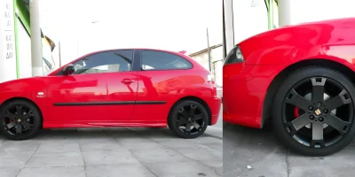 Ζάντα Seat βαμμένη μαύρο με ηλεκτροστατική βαφή