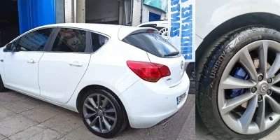 Ζάντα Opel βαμμένη ανθρακί με ηλεκτροστατική βαφή