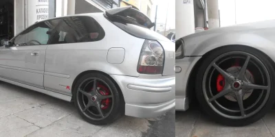 Ζάντα Honda βαμμένη ανθρακί με ηλεκτροστατική βαφή - 3
