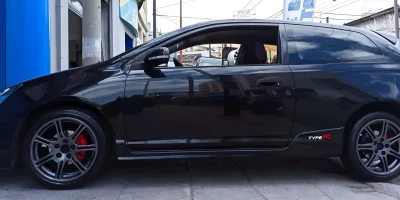 Ζάντα Honda βαμμένη ανθρακί με ηλεκτροστατική βαφή