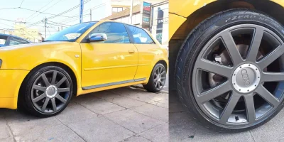 Ζάντα Audi βαμμένη ανθρακί με ηλεκτροστατική βαφή - 2