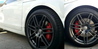 Ζάντα Audi βαμμένη ανθρακί με ηλεκτροστατική βαφή - 3
