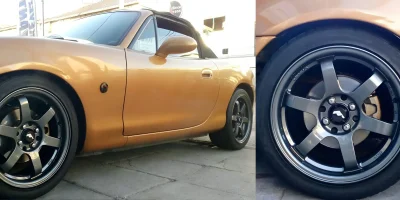 Ζάντα Mazda βαμμένη ανθρακί με ηλεκτροστατική βαφή