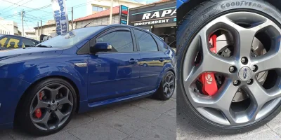 Ζάντα Ford βαμμένη ανθρακί με ηλεκτροστατική βαφή