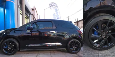 Ζάντα Citroen βαμμένη μαύρο με ηλεκτροστατική βαφή - 3