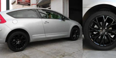 Ζάντα Citroen βαμμένη μαύρο με ηλεκτροστατική βαφή - 2
