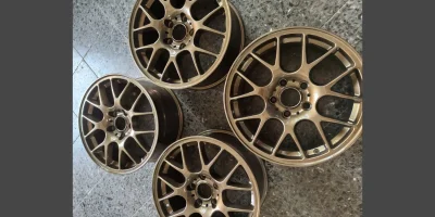 Ζάντα BBS βαμμένη χρυσό με ηλεκτροστατική βαφή