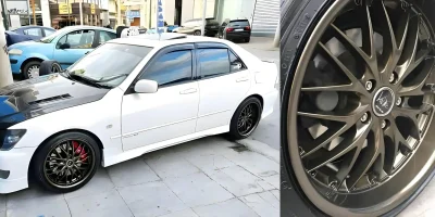 Ζάντα Honda βαμμένη χρυσό με ηλεκτροστατική βαφή