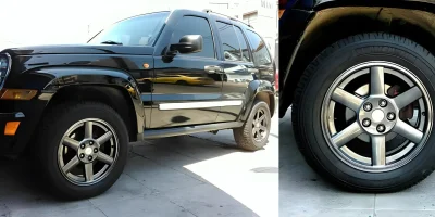 Ζάντα Jeep βαμμένη gun metal με ηλεκτροστατική βαφή