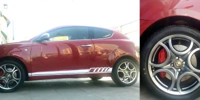 Alfa Romeo rim in Gun Metal after electrostatic powder coating
