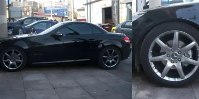 Ζάντα Mercedes βαμμένη gun metal με ηλεκτροστατική βαφή