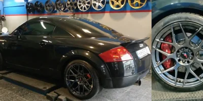 Ζάντα Audi βαμμένη gun metal με ηλεκτροστατική βαφή