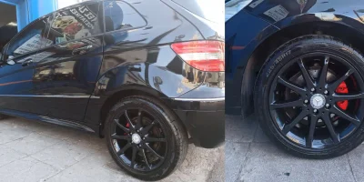 Ζάντα Mercedes βαμμένη μαύρο με ηλεκτροστατική βαφή - 8