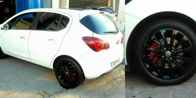Ζάντα Opel βαμμένη μαύρο με ηλεκτροστατική βαφή - 9