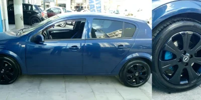 Ζάντα Opel βαμμένη μαύρο με ηλεκτροστατική βαφή - 6
