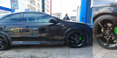 Ζάντα Opel βαμμένη μαύρο με ηλεκτροστατική βαφή - 10