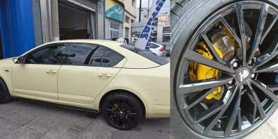 Ζάντα Skoda βαμμένη μαύρο με ηλεκτροστατική βαφή - 3