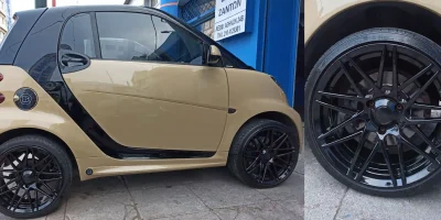 Smart rim in black after electrostatic powder coating - 3