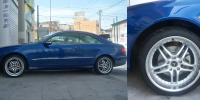 Ζάντα Mercedes θερμικό γυάλισμα πατούρας με ηλεκτροστατική βαφή - 2