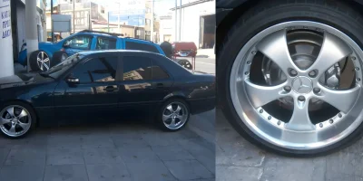 Ζάντα Mercedes θερμικό γυάλισμα πατούρας με ηλεκτροστατική βαφή
