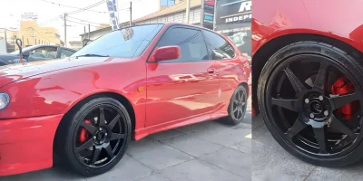 Ζάντα Toyota βαμμένη μαύρο με ηλεκτροστατική βαφή - 6