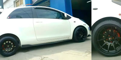 Ζάντα Toyota βαμμένη μαύρο με ηλεκτροστατική βαφή - 4