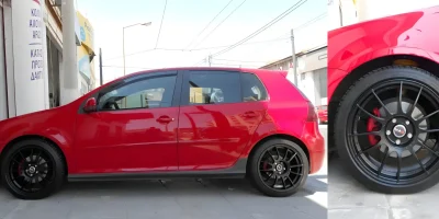Ζάντα Volkswagen βαμμένη μαύρη με ηλεκτροστατική βαφή - 10