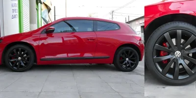 Ζάντα Volkswagen βαμμένη μαύρη με ηλεκτροστατική βαφή - 7