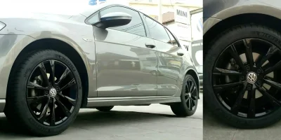 Ζάντα Volkswagen βαμμένη μαύρη με ηλεκτροστατική βαφή - 6