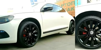 Ζάντα Volkswagen βαμμένη μαύρη με ηλεκτροστατική βαφή - 5