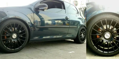 Ζάντα Volkswagen βαμμένη μαύρη με ηλεκτροστατική βαφή - 4