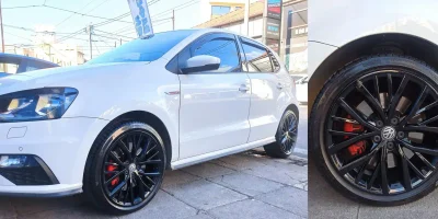 Ζάντα Volkswagen βαμμένη μαύρη με ηλεκτροστατική βαφή - 3