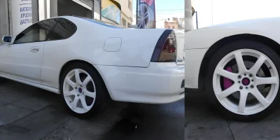 Ζάντα Honda βαμμένη λευκό με ηλεκτροστατική βαφή - 3