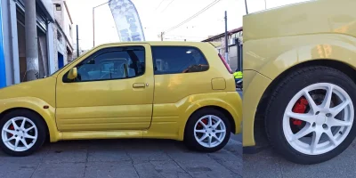 Ζάντα Suzuki βαμμένη λευκό με ηλεκτροστατική βαφή