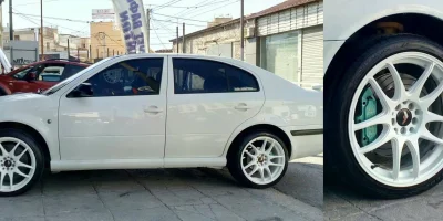 Ζάντα Skoda βαμμένη λευκό με ηλεκτροστατική βαφή - 2
