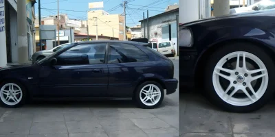 Ζάντα Honda βαμμένη λευκό με ηλεκτροστατική βαφή - 2