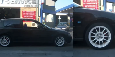 Ζάντα Honda βαμμένη λευκό με ηλεκτροστατική βαφή